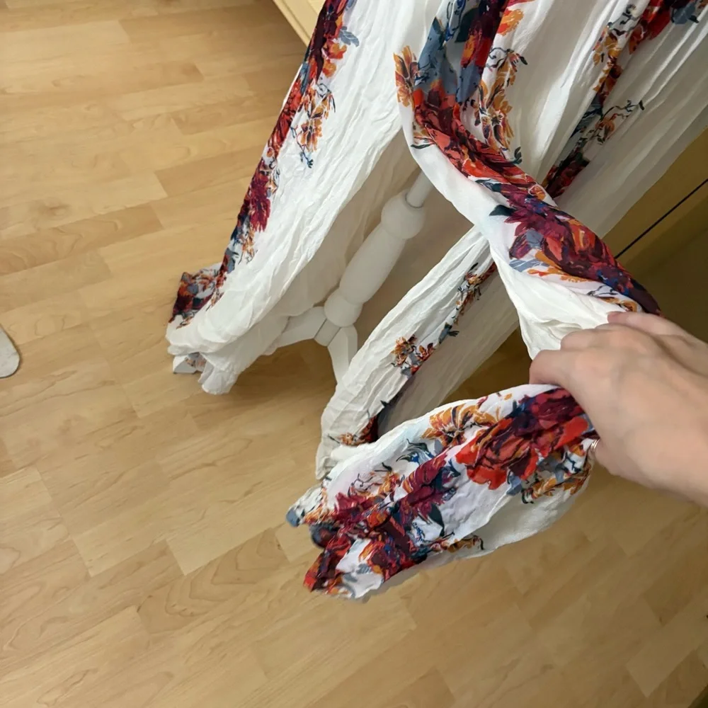 FREE PEOPLE Floral Bardot Printed Maxi Dress Boho Size S - Picture 6 of 11